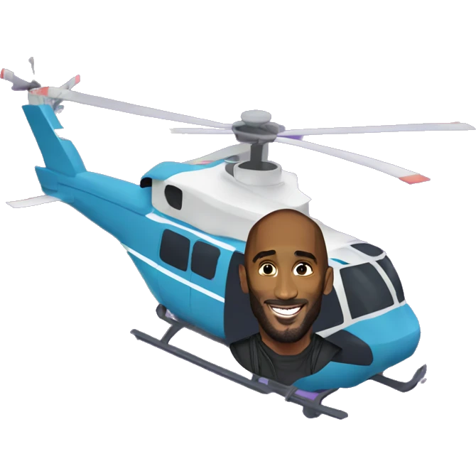kobe bryant in a helicopter emoji