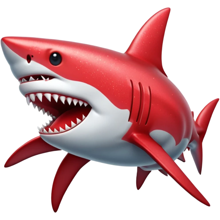 red glitter shark  emoji