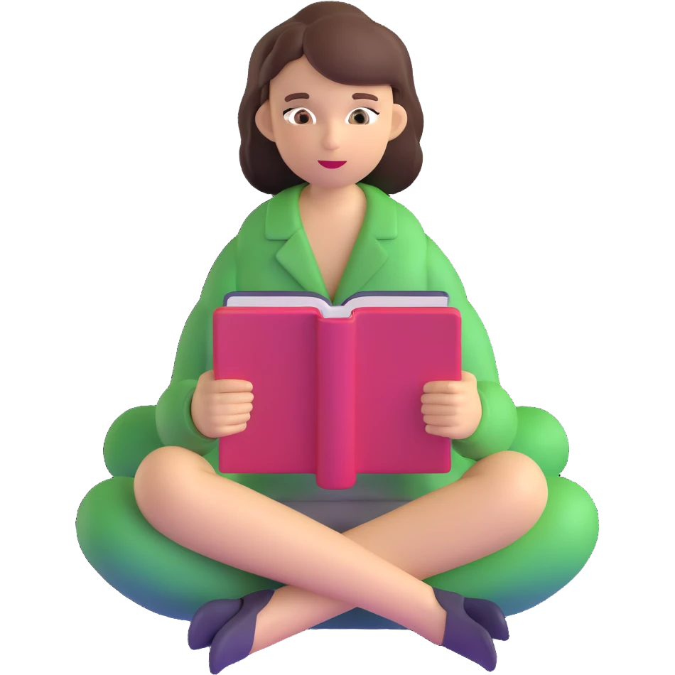 woman reading book emoji