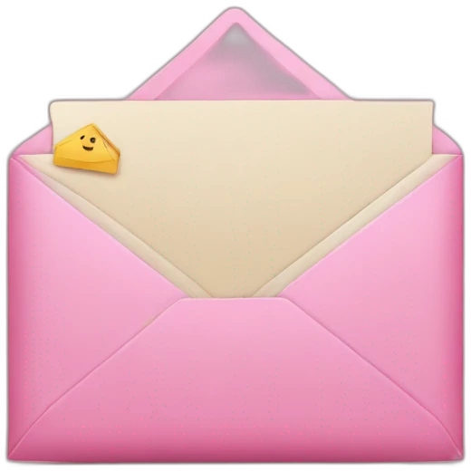pink envelope with a letter emoji