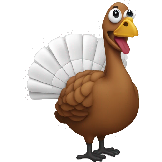 White with his hand inside of a Turkey  emoji