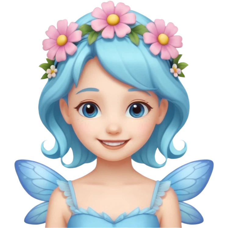cute pastel fairy girl flower head decoration emoji