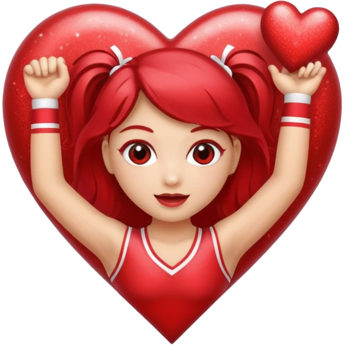 Cheerleader heart emoji