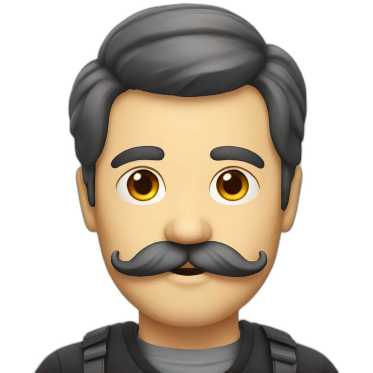 Mustache man from germany emoji