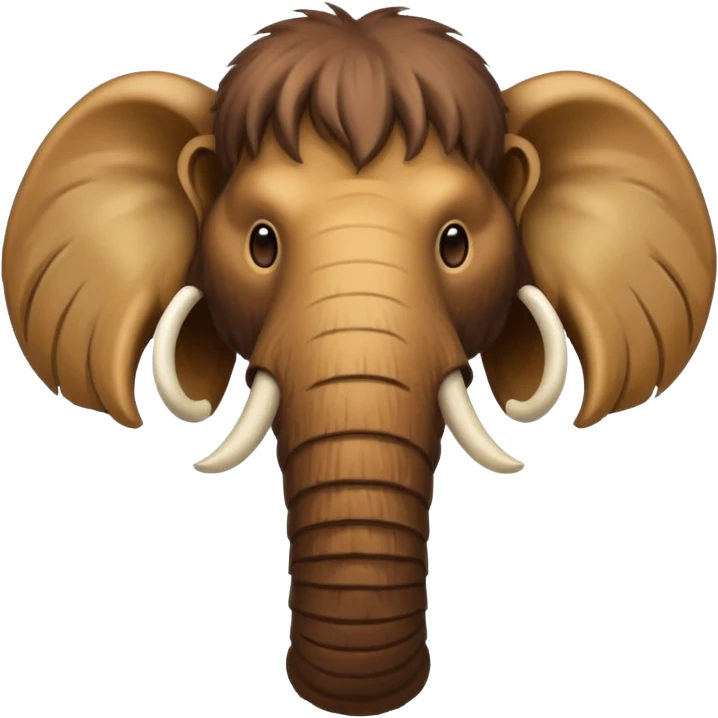 mammoth head only, large tusks emoji