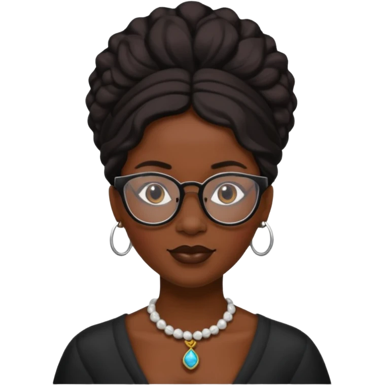 black queen with glassess emoji