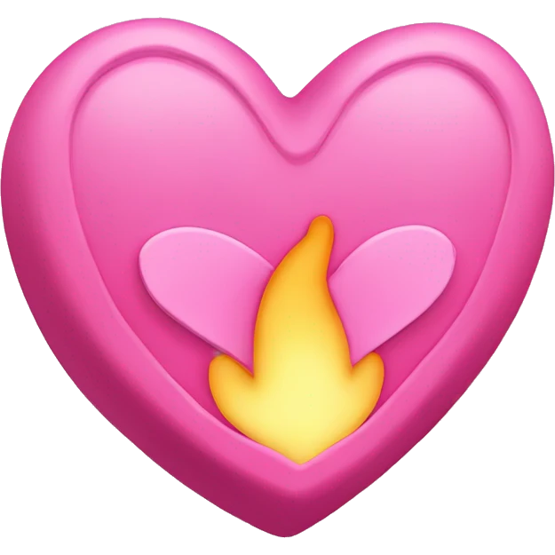 pink hearth with butterly emoji