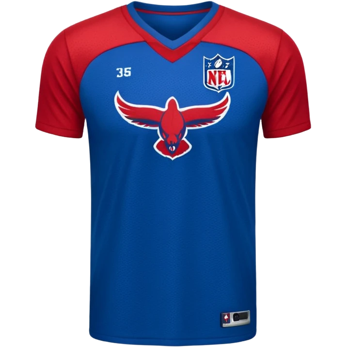shirt nfl blue (#00A3E0) and red (#F9423A) emoji