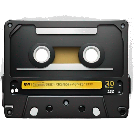 Slightly slanted Cassette tape  emoji
