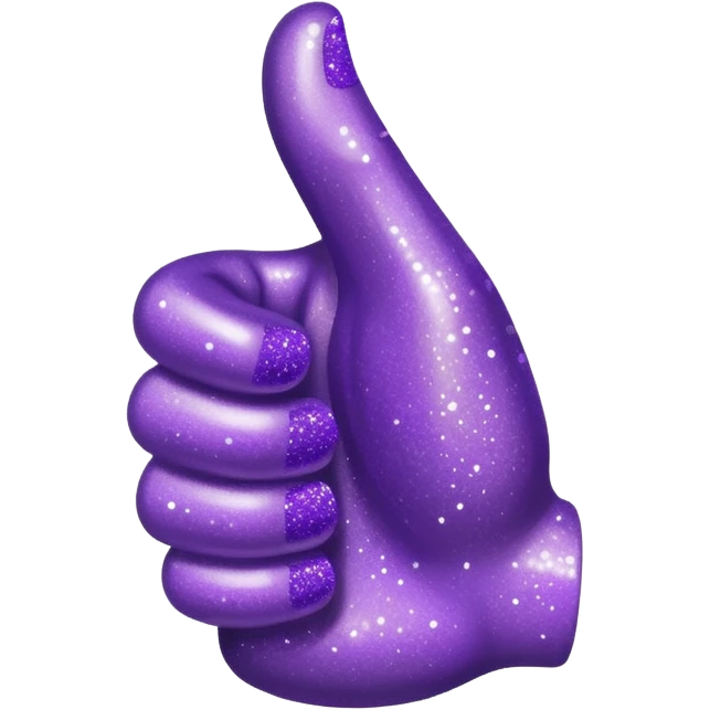 glitter purple hand thumbs up emoji