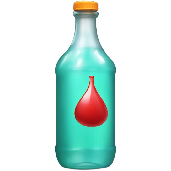 bottle with dangerous liquid emoji