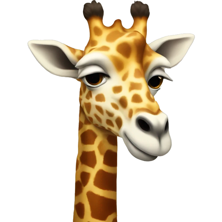 giraffe holding a llama emoji