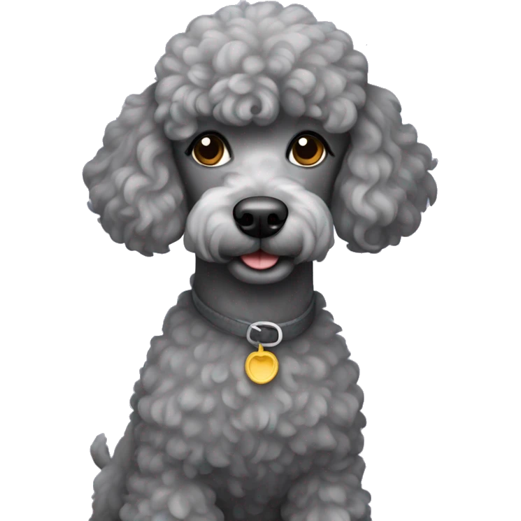 Gray poodle emoji
