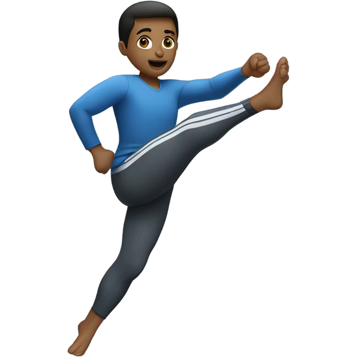person kicking something emoji