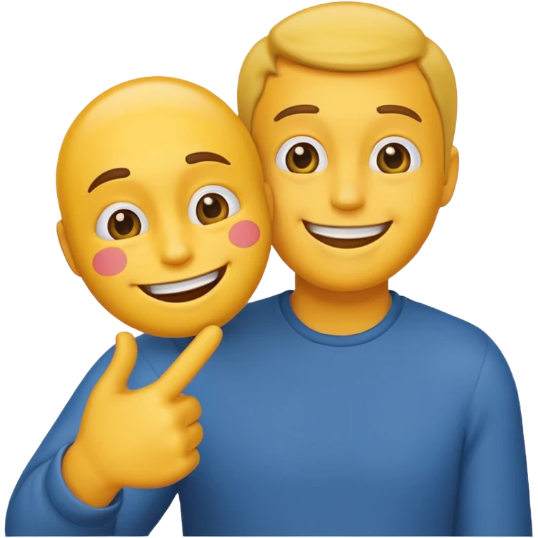 Emoji picking up a man  emoji