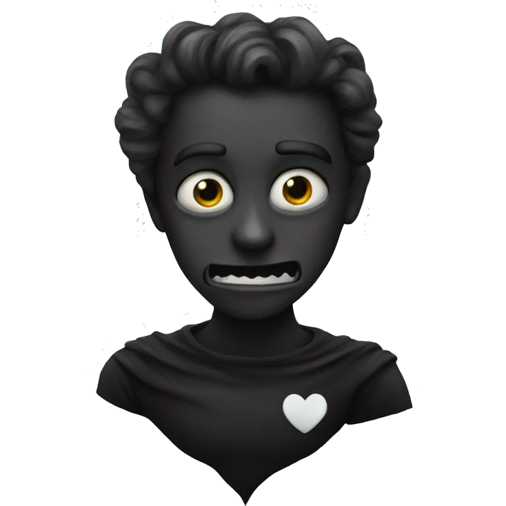 spooky black heart emoji