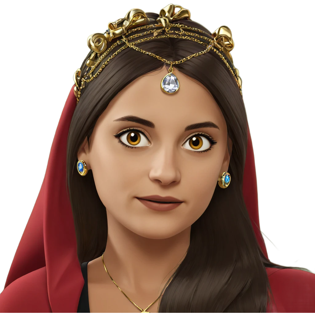 portrait of a girl with jewelry emoji