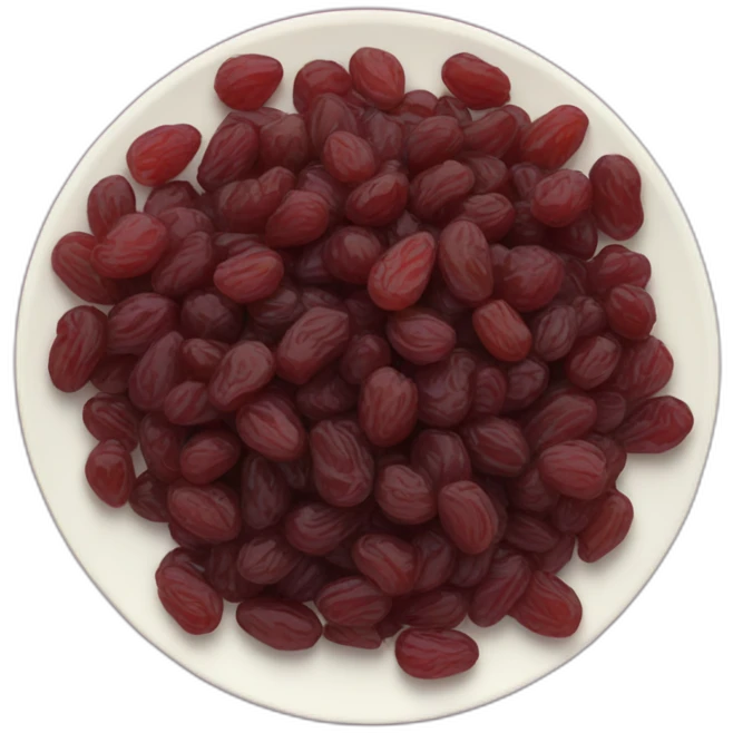 raisins on the plate emoji