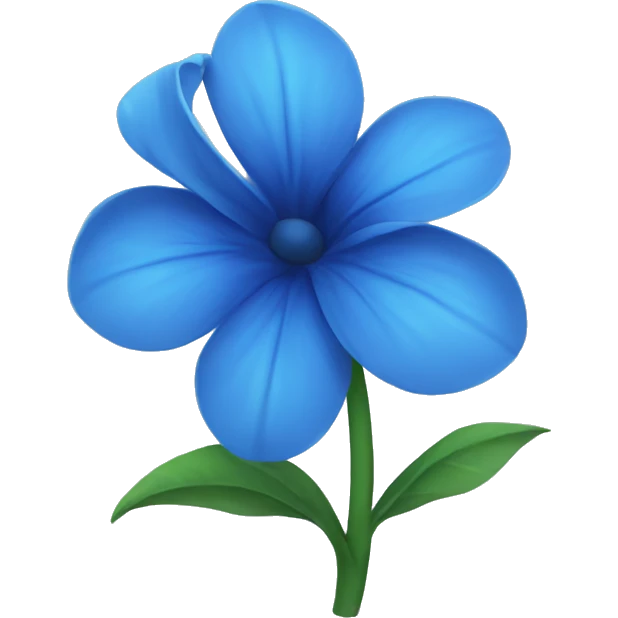 blue flower emoji