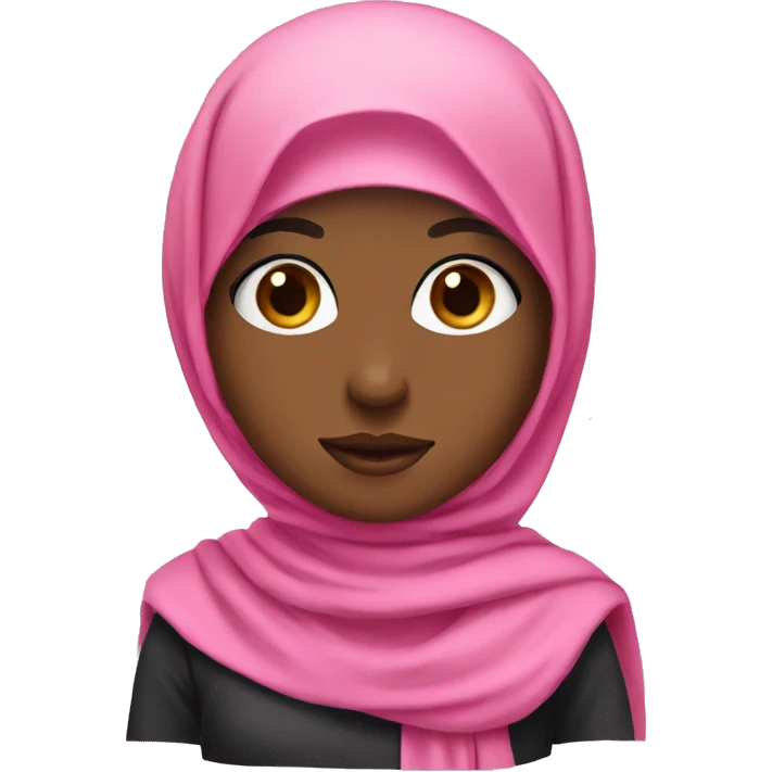 Girl with pink hijab emoji