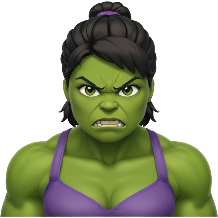 female hulk for marvel movies face only emoji