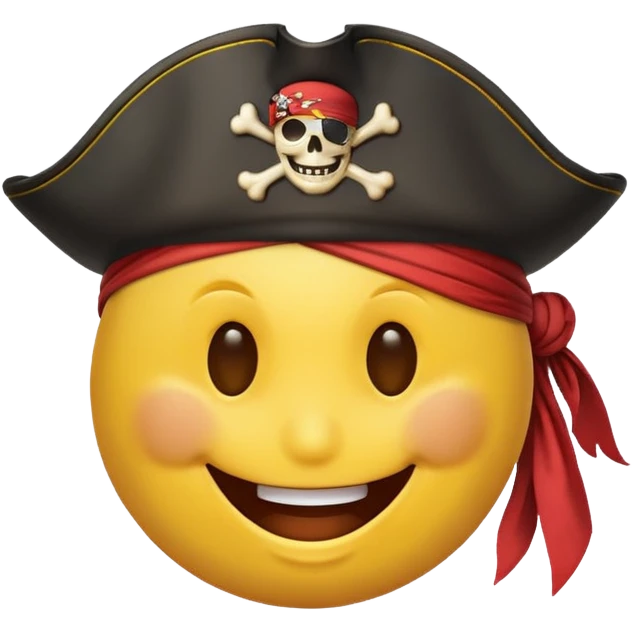 Smiley with a pirate eyepatch emoji