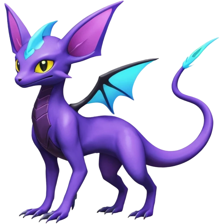 Shiny Salandit-Noivern-Espeon-Hybrid (Full body) emoji