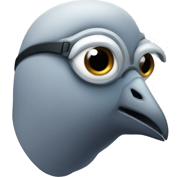 pigeon face with snorkel emoji