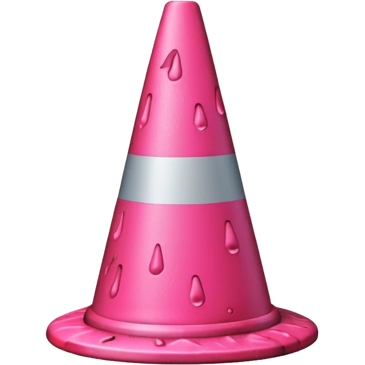 pink lava traffic cone emoji