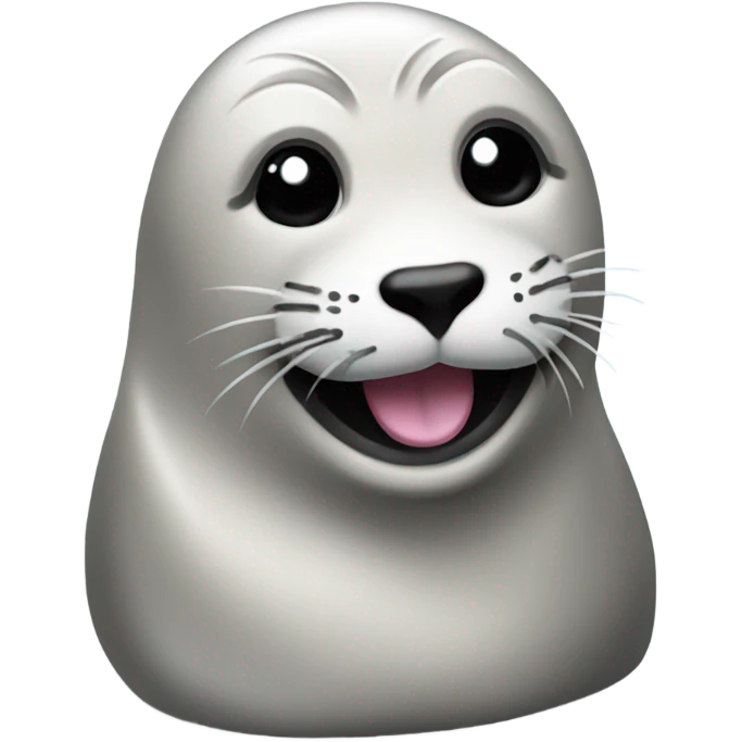Seal posing with chrome emoji