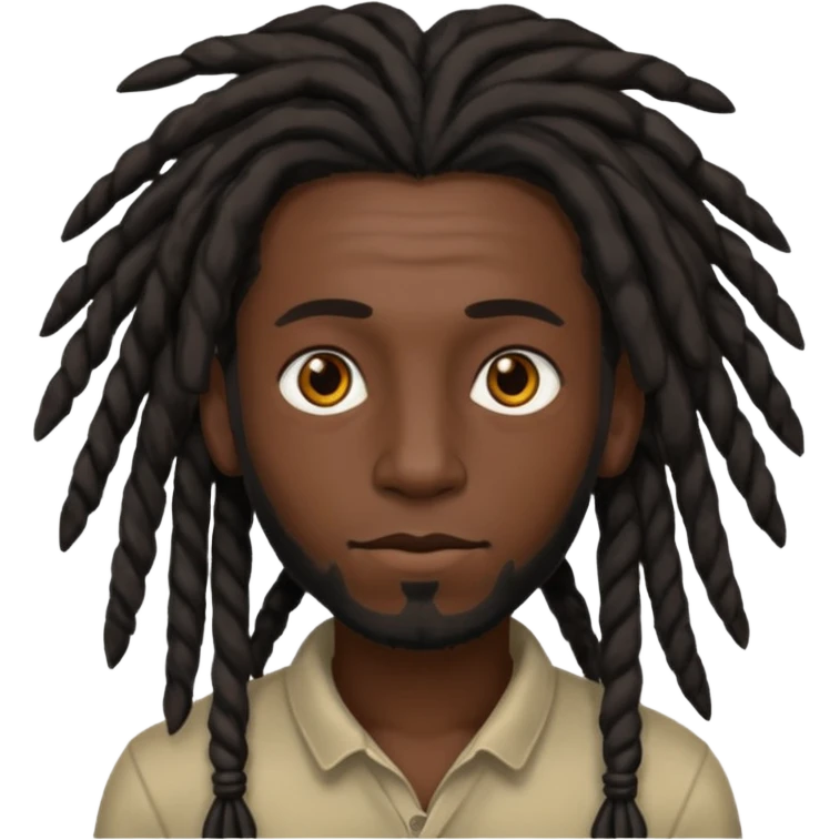 man with dreadlocks and black skin emoji
