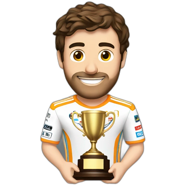 fernando-alonso-with-a-trophee emoji
