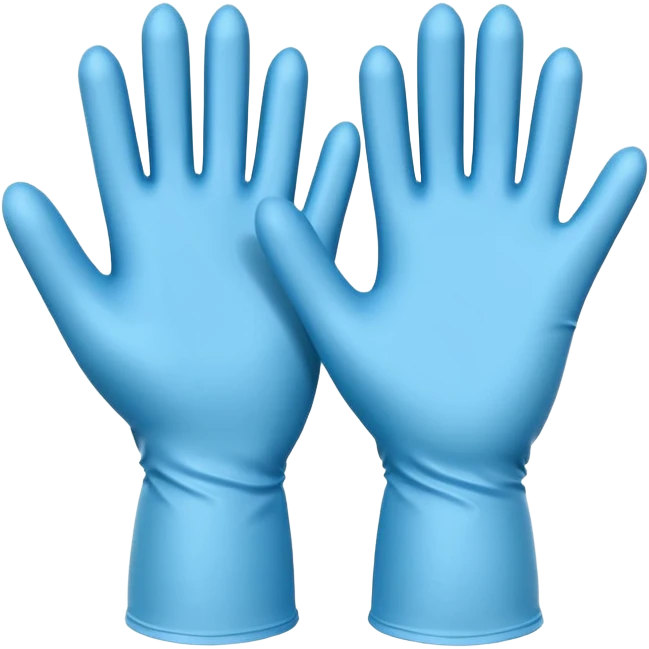 medical gloves object icon, latex gloves pair, 3D cartoon, mobile game icon style, centered, clean background, no text, no watermark
 emoji