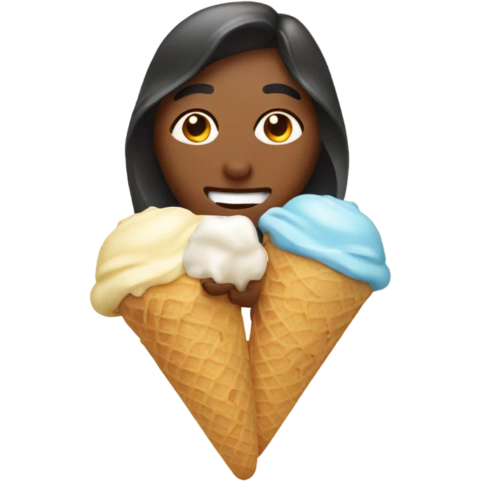Mexican eating ice cream emoji