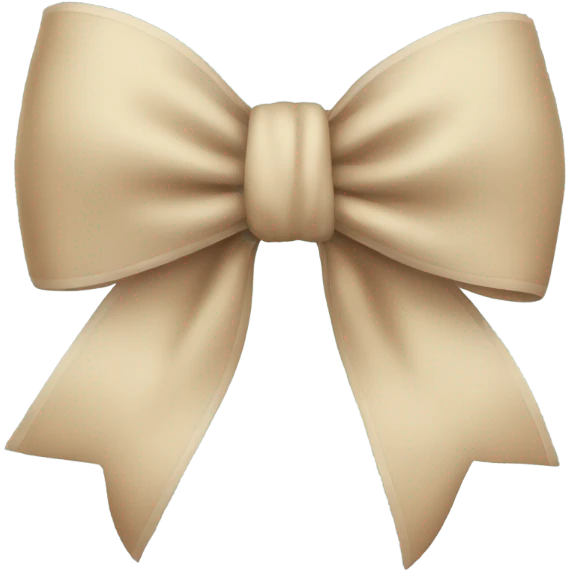 Beige bow emoji