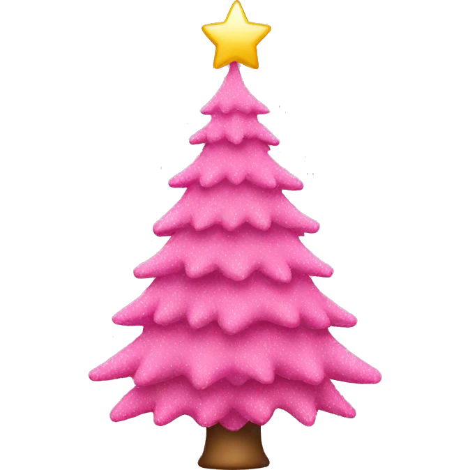 Pink Christmas tree emoji