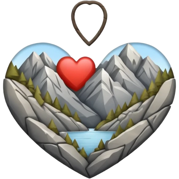 mountain-themed heart emoji