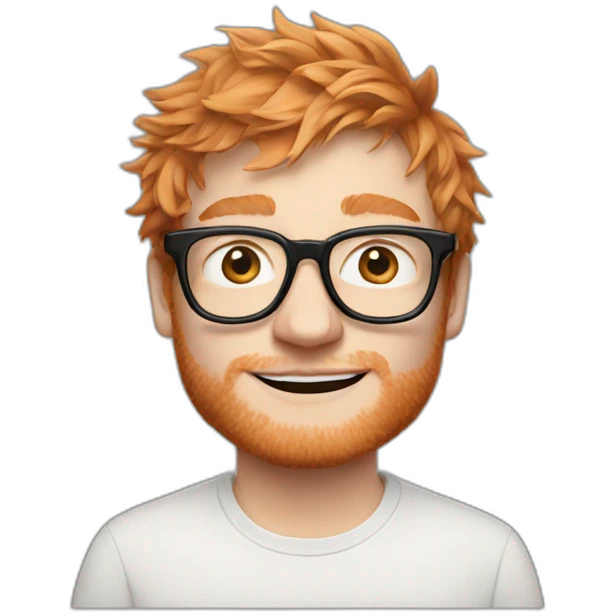 ed sheeran with glasses emoji
