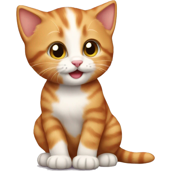 Ginger kitten playing  emoji