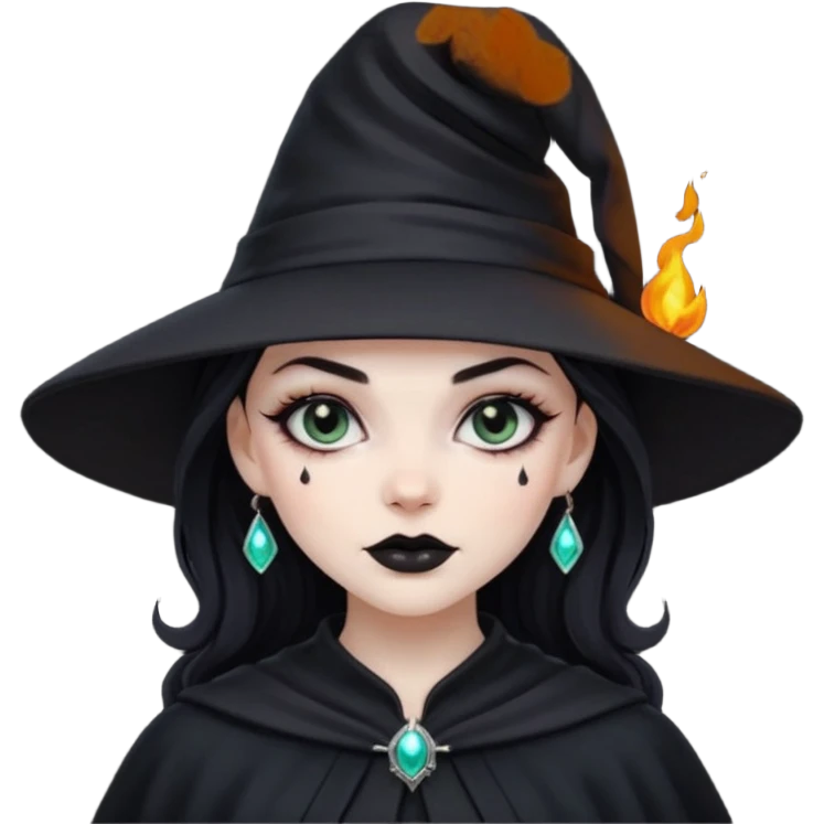 black witch girl emoji