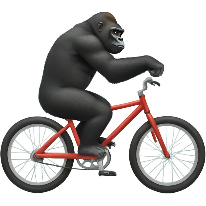 Gorilla riding a bike emoji