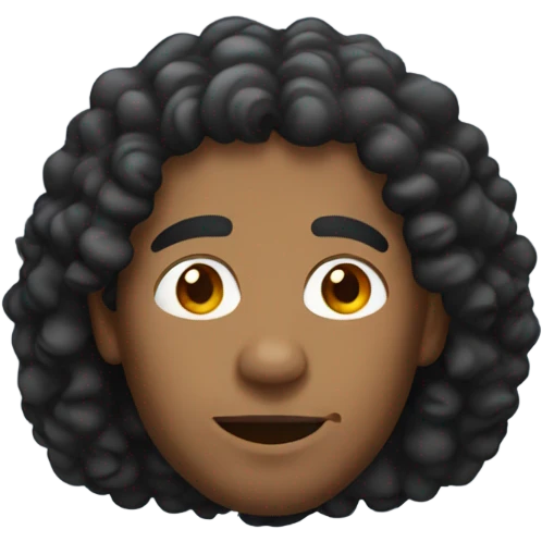 dominican man with meduim length curly hair  emoji