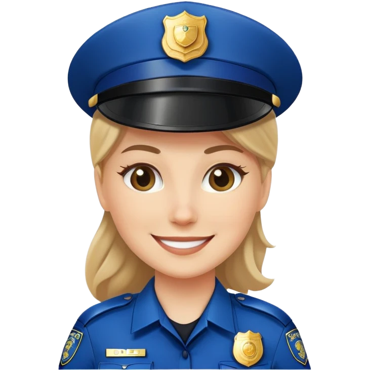 White female police officer emoji