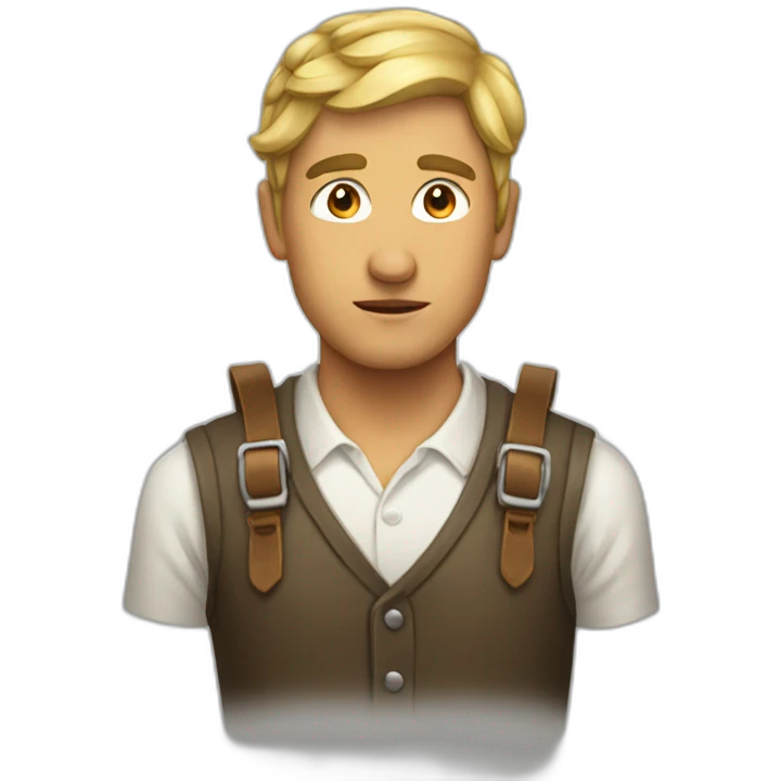 A man with bow on head emoji