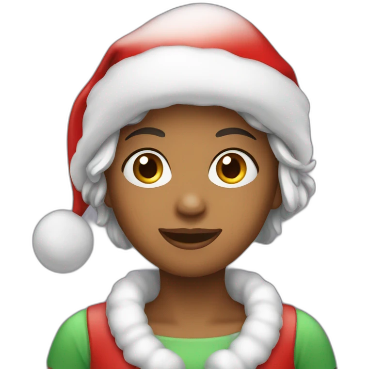 christmas girl from laptop emoji