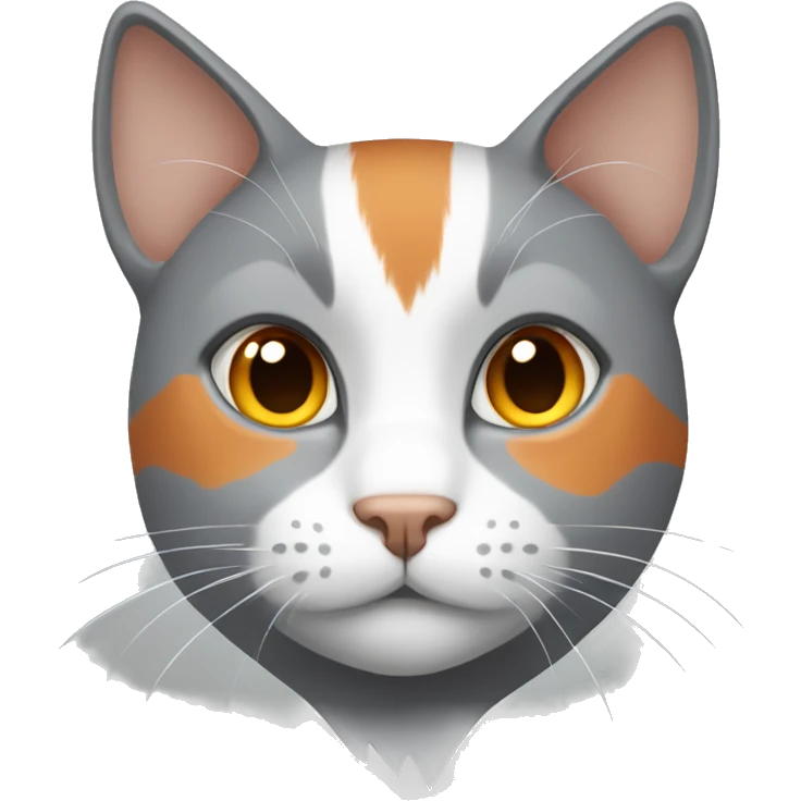 gray orange and white cat emoji