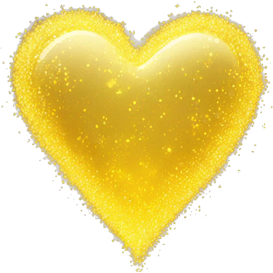 vibrant yellow sparkly heart emoji