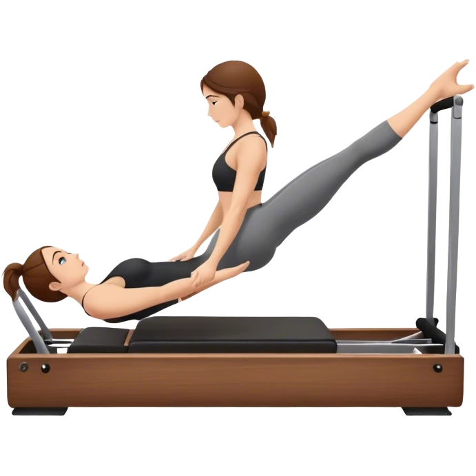Reformer Pilates brown hair  emoji
