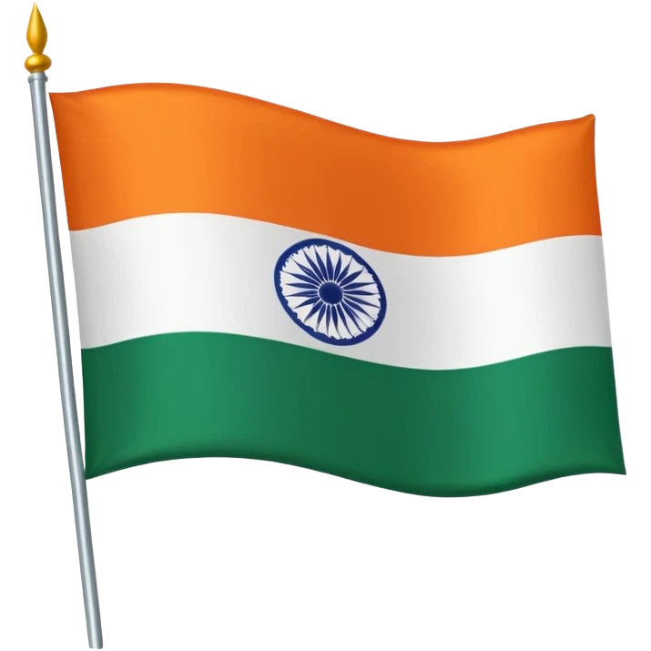 a flag with India Post logo emoji