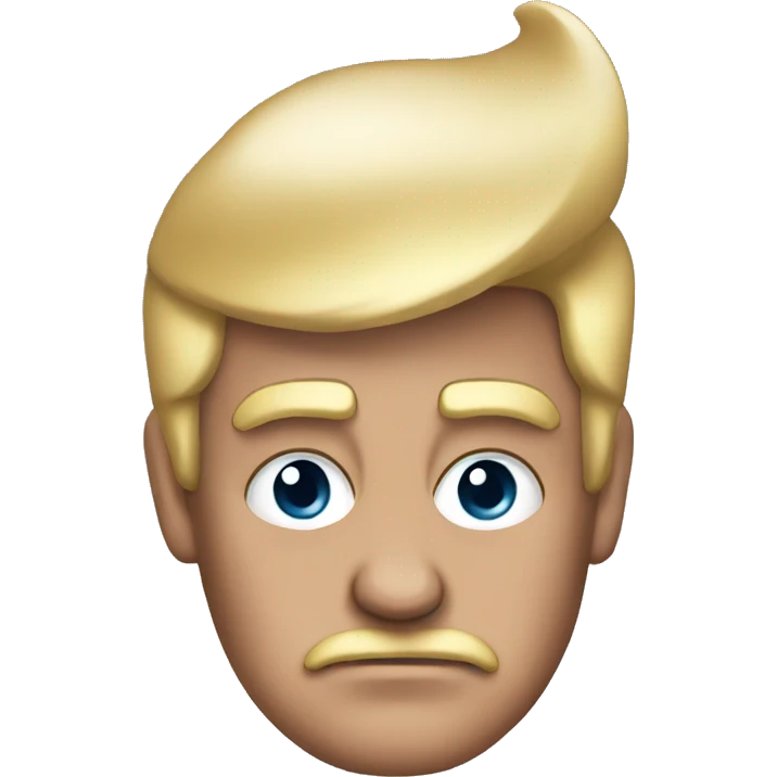 trump with the black ear emoji